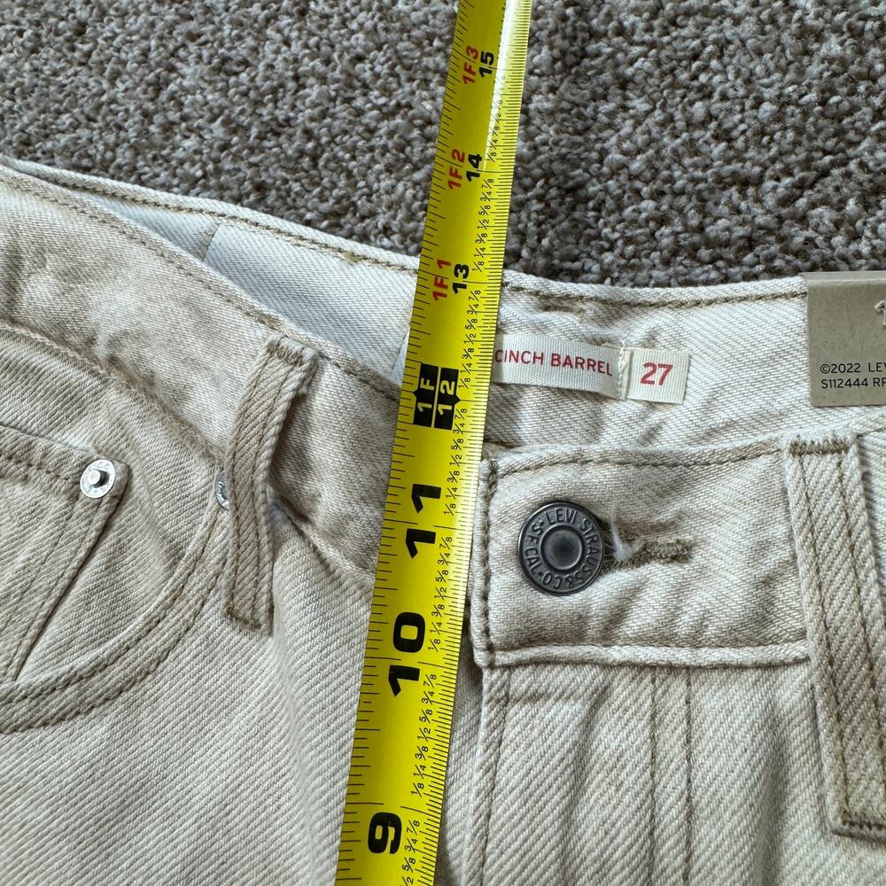 Levi's Cinch Barrel Women's High Rise jeans Size 27x31 Loose Cream Gorpcore - Picture 13 of 14
